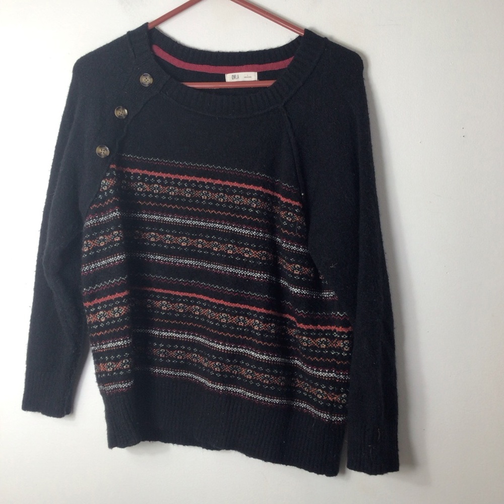OVLA sweater women large fairisle rare